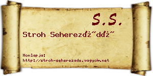 Stroh Seherezádé névjegykártya